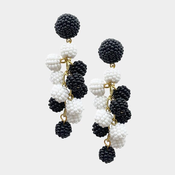 Handmade India Seed Beaded Ball Coconut Dangle Earrings - 5 Colors - NEW - #Fall - Picture 7 of 12